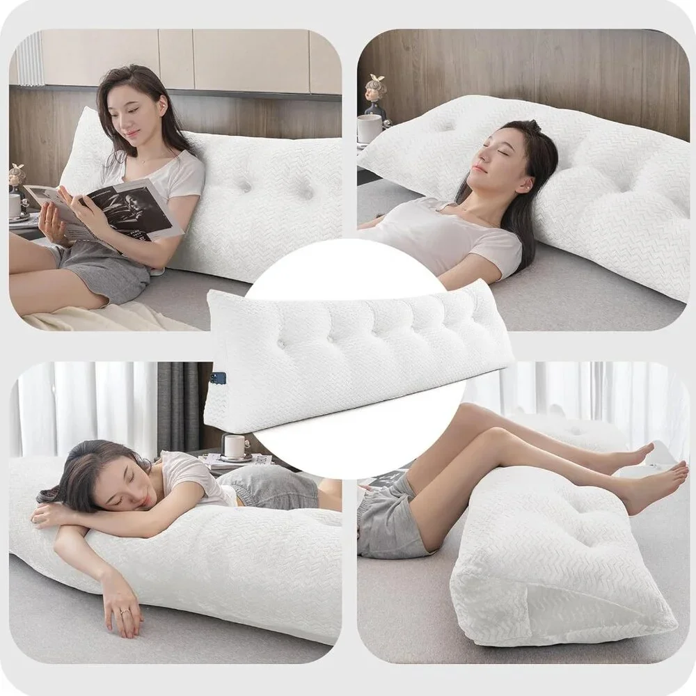 Large Bolster Triangular Headboard Wedge Backrest Positioning Support Bed Rest